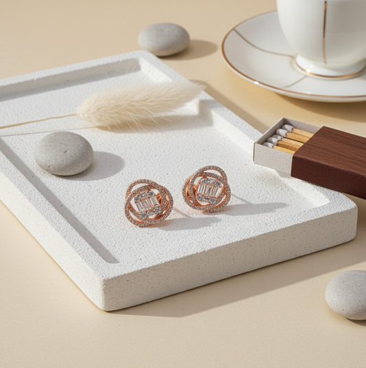 Celestial Bloom Rose Gold Earring