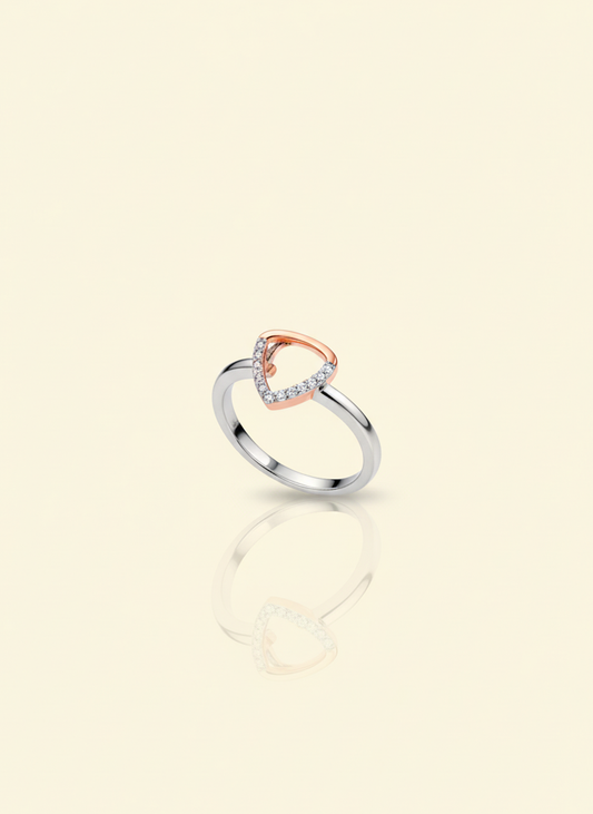 Triangle Rose Pink Ring