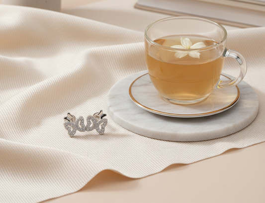 Butterfly Shaped Silver Earrings